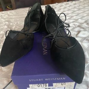 Stuart Weitzman flat summer tie up shoes